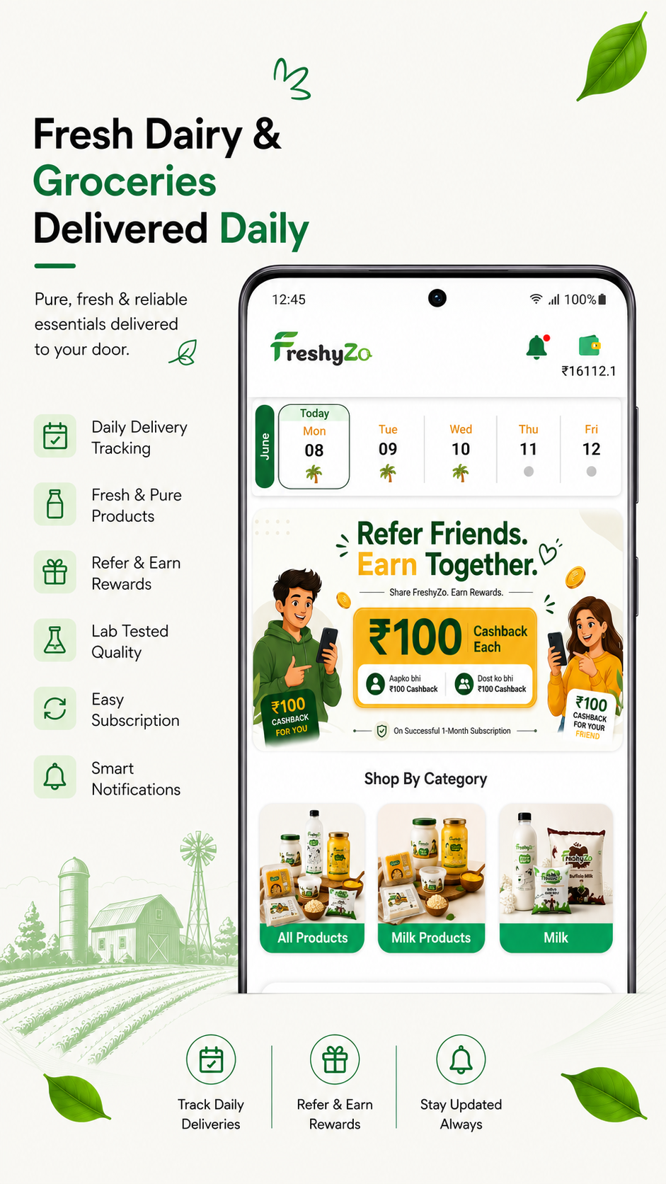 Freshyzo app home screen